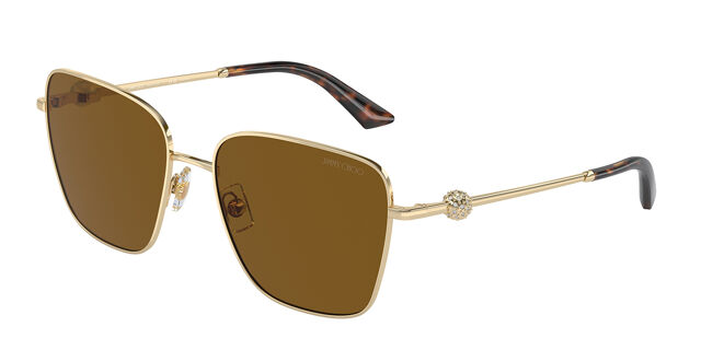 Jimmy Choo JC4005HB Polarized 300683 Square Gold Sunglasses  display picture 2