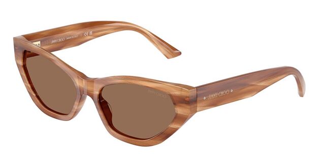 Jimmy Choo JC5022B 505573 Cat Eye Brown Horn Sunglasses  display picture 2