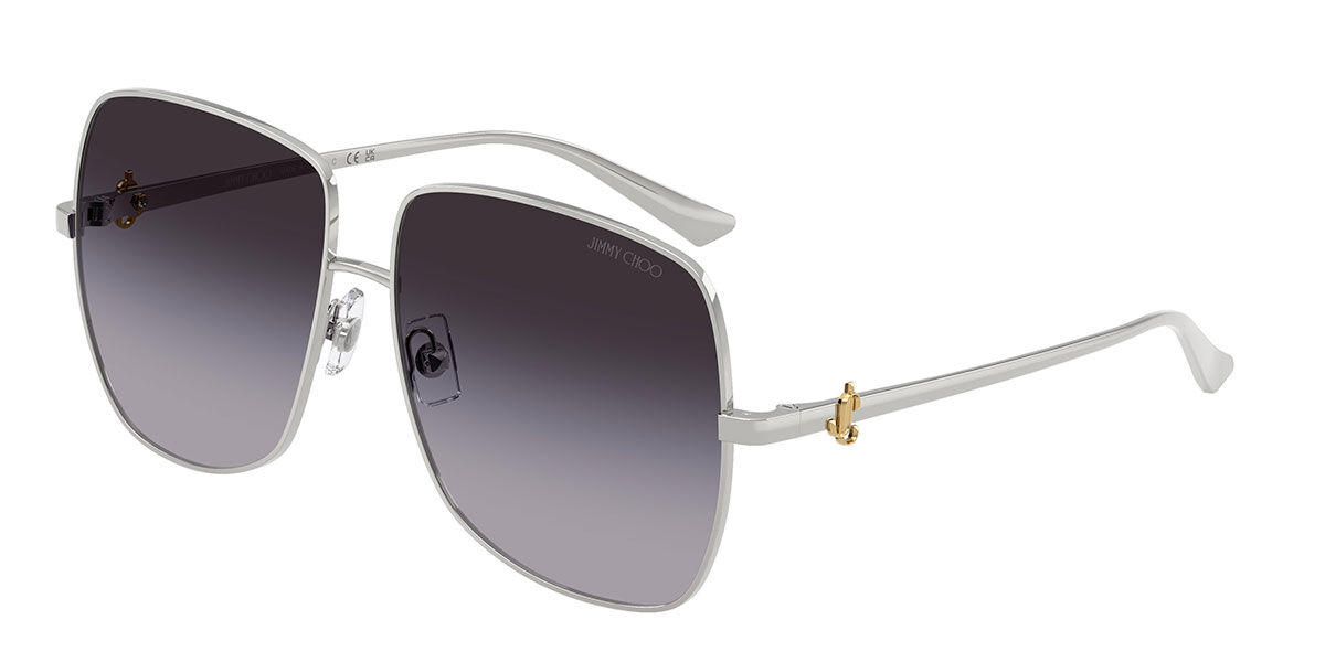 Jimmy Choo JC4030B 30028G 58 Lunettes De Soleil Femme Argentées