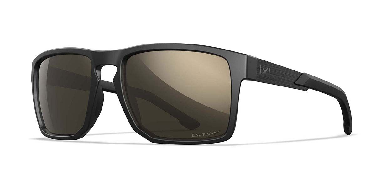 Wiley X APEX Polarized AC6APX04 Men's Sunglasses Black Size 55