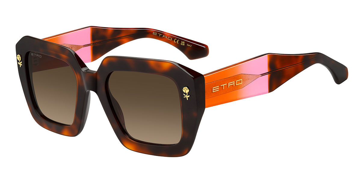 Etro 0114/S O63/HA 52 Sk&ouml;ldpaddem&ouml;nstradeshell Solglas&ouml;gon Kvinna