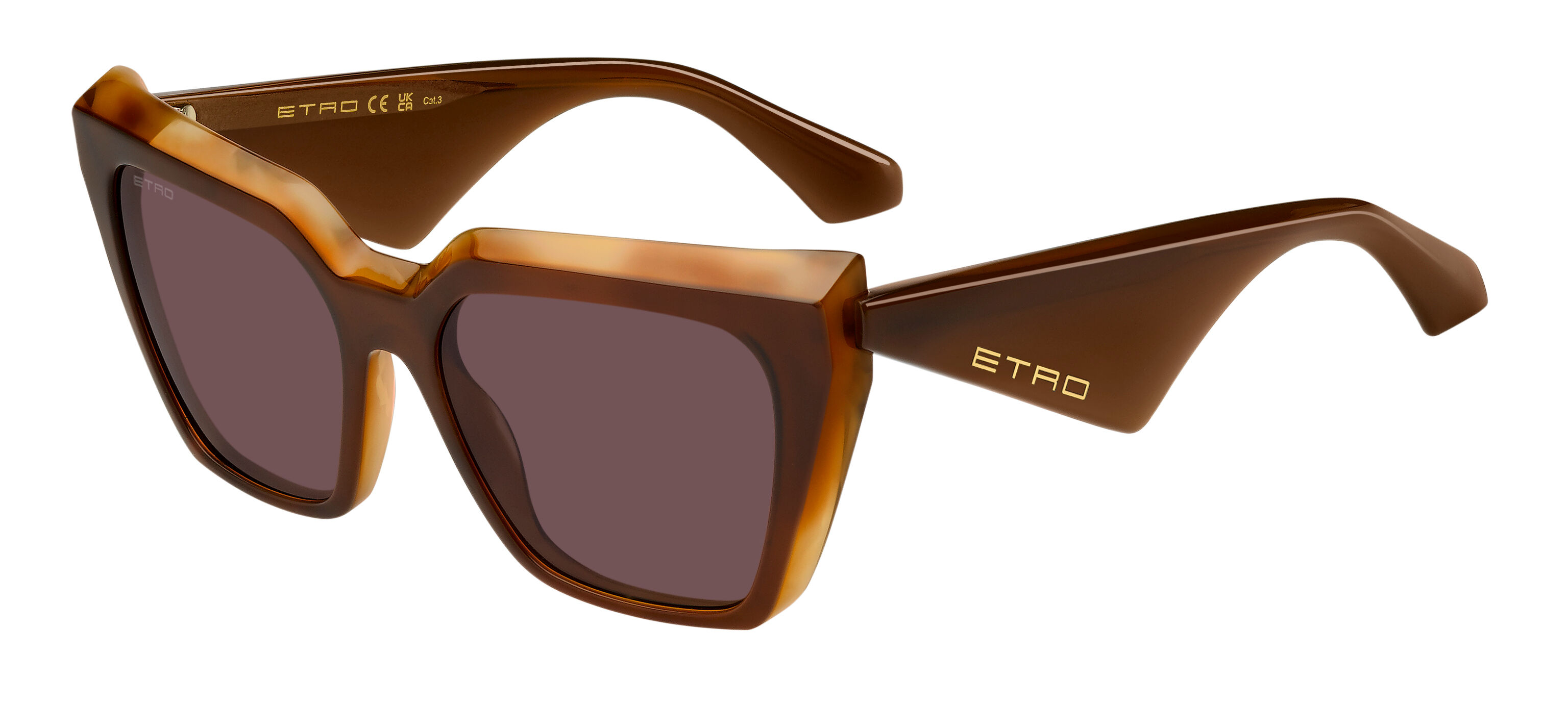 Etro 0096/G/S WR9/U1 55 Sk&ouml;ldpaddem&ouml;nstradeshell Solglas&ouml;gon Kvinna