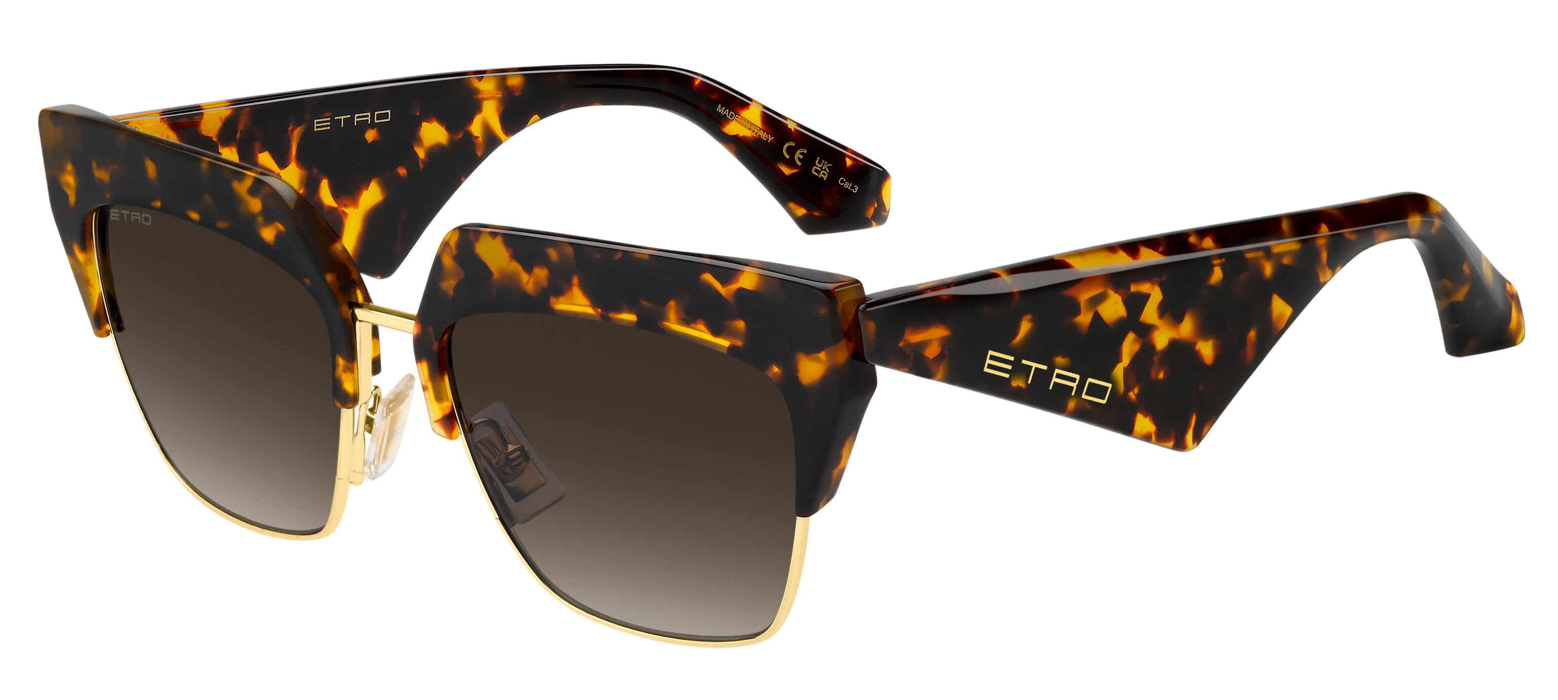 Etro CLUB 086/HA 56 Guldiga Solglas&ouml;gon Kvinna