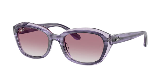 Ray-Ban Transparent and Purple Sunglasses Sunglasses Ray-Ban Erika Transparent Violet RB4171 6591/14  main image 3