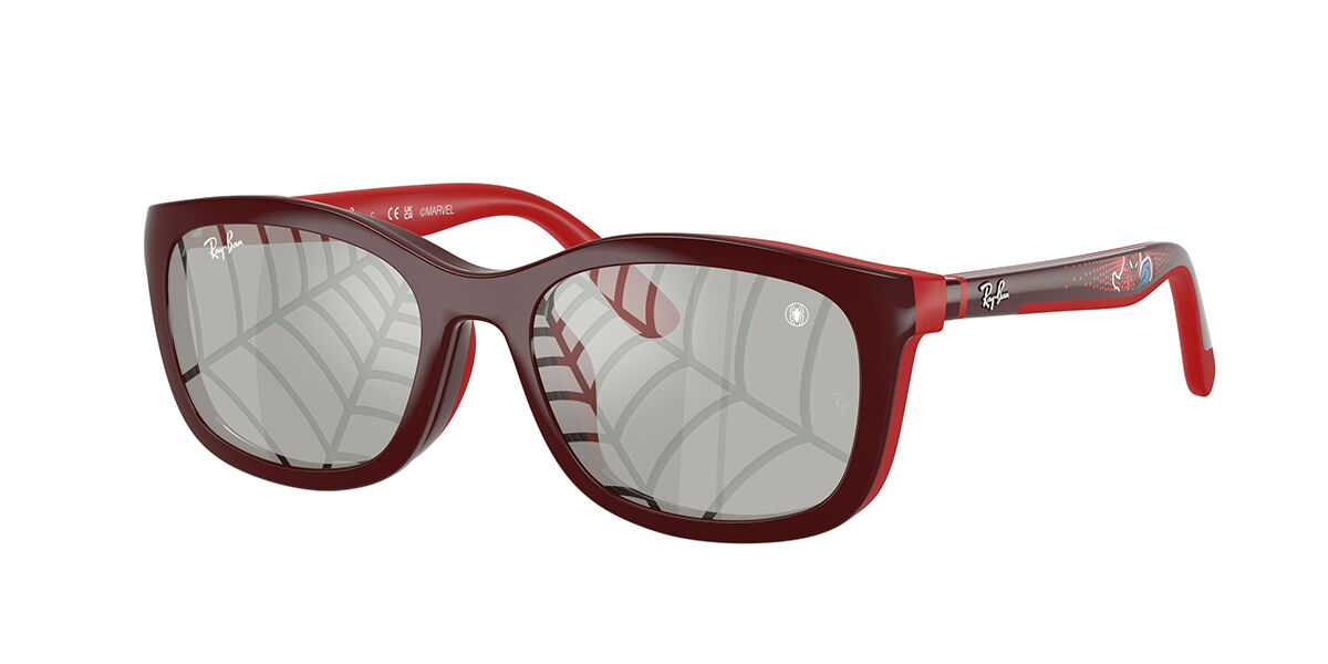 Ray-Ban Ray-Ban Marvel© - Spider-man Rb9644s kids Sunglasses Polished Dark And Rubber Red Frame Grey Lenses 46-16