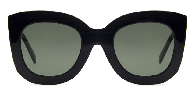 Celine CL4005FN Asian Fit 01N Square Shiny Black Sunglasses  display picture 3