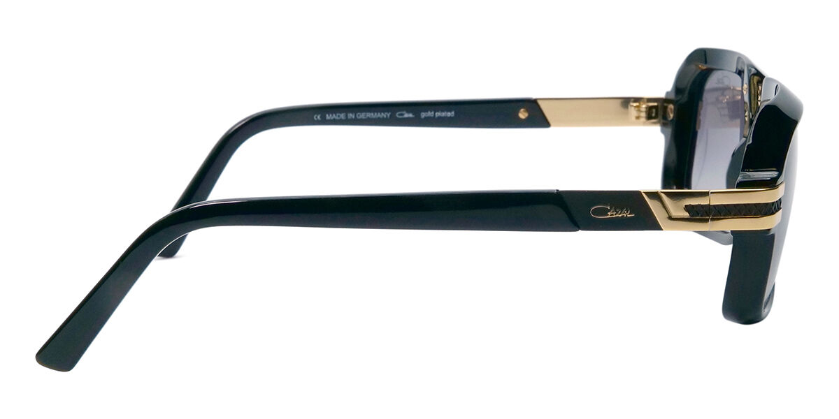 Cazal ブラック スクエア型 サングラス CAZAL カザール サングラス LEGENDS 607/2/3-011 マットブラック