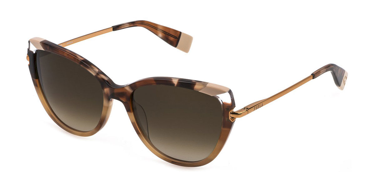 Furla SFU515V 07UX Sunglasses in Brown Tortoise | SmartBuyGlasses USA