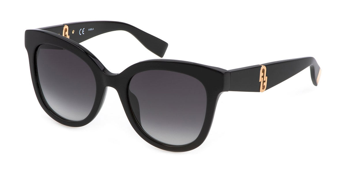 Furla SFU595 0700 Sunglasses Shiny Black | VisionDirect Australia