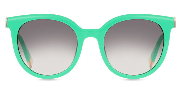 Furla SFU625 0700 Oval Shiny Black Sunglasses  display picture 1