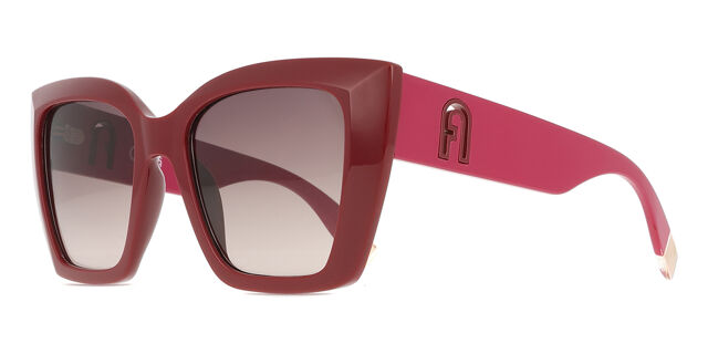 Furla SFU710 09PN Cat Eye Shiny Bordeaux Sunglasses  display picture 1
