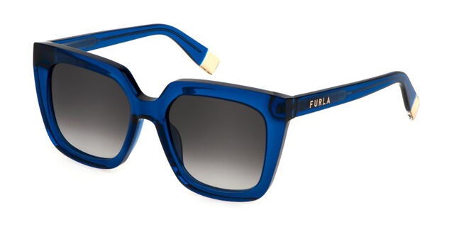 Furla SFU776V 0955 Cat Eye Transparent Navy Blue Sunglasses  display picture 1
