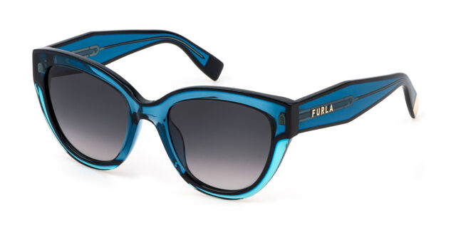 Furla SFU779V 06N1 Cat Eye Transparent Aegean Blue Sky Blue 