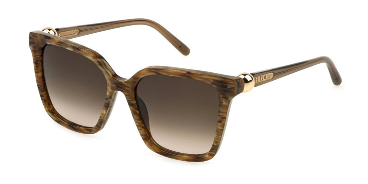 Photos - Sunglasses Furla SFU888 06YH Men's  Brown Size 54 