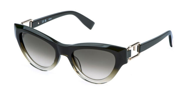 Furla Dark Green Cat-Eye Sunglasses with Dark Lenses Furla - Sfu243 Sunglasses for Women – ModaFrames main image 4