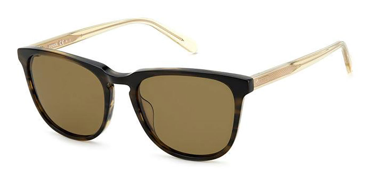 Fossil FOS 2120/S 6AK/QT 54 Sköldpaddemönstradeshell Solglasögon Män