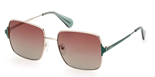 Max & Co. MO0072 32P Square Green Gold Sunglasses  display picture 2