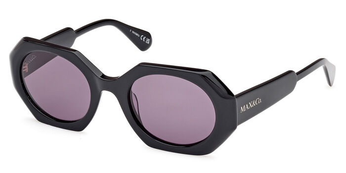Max & Co. MO0091 01A Geometric Pattern Black Sunglasses  display picture 2