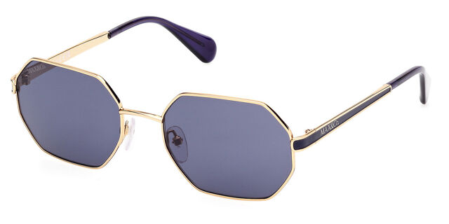 Max & Co. MO0118 30V Geometric Shiny Deep Gold Sunglasses  display picture 1