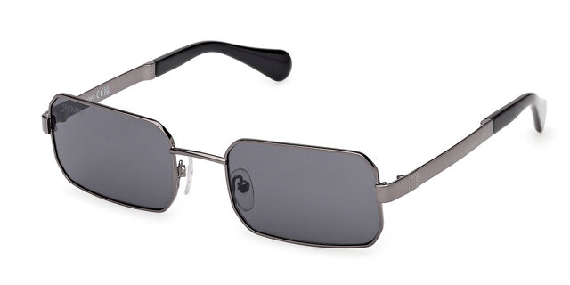 Max & Co. MO0140 08A Rectangle Shiny Gunmetal Sunglasses  display picture 1