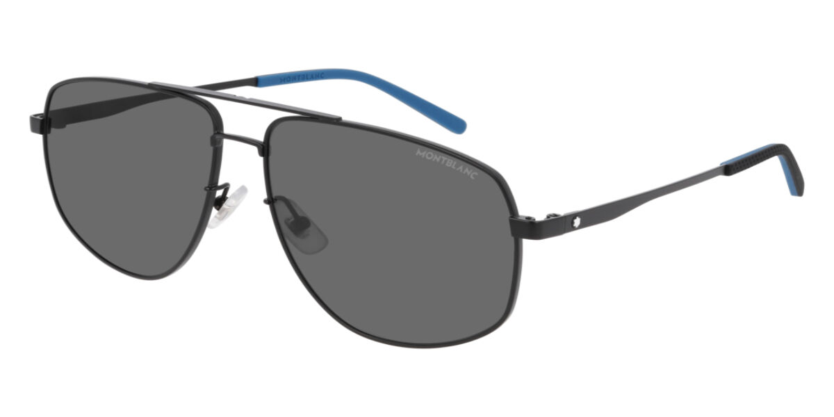 Mont Blanc MB0018S 001 Sunglasses Black | SmartBuyGlasses UK