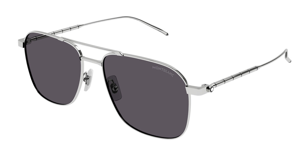 Mont Blanc MB0214S 008 Sunglasses in Dark Ruthenium Grey ...