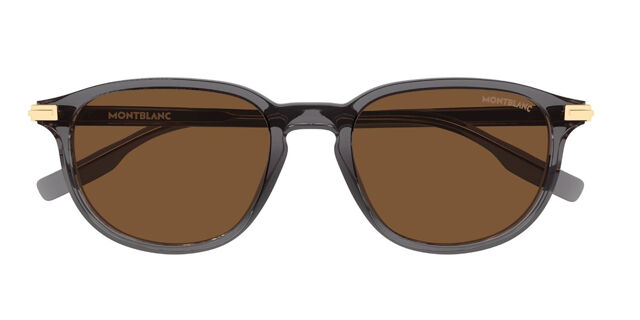 Montblanc MB0276S 004 Oval Grey Sunglasses | SmartBuyGlasses US display picture 2