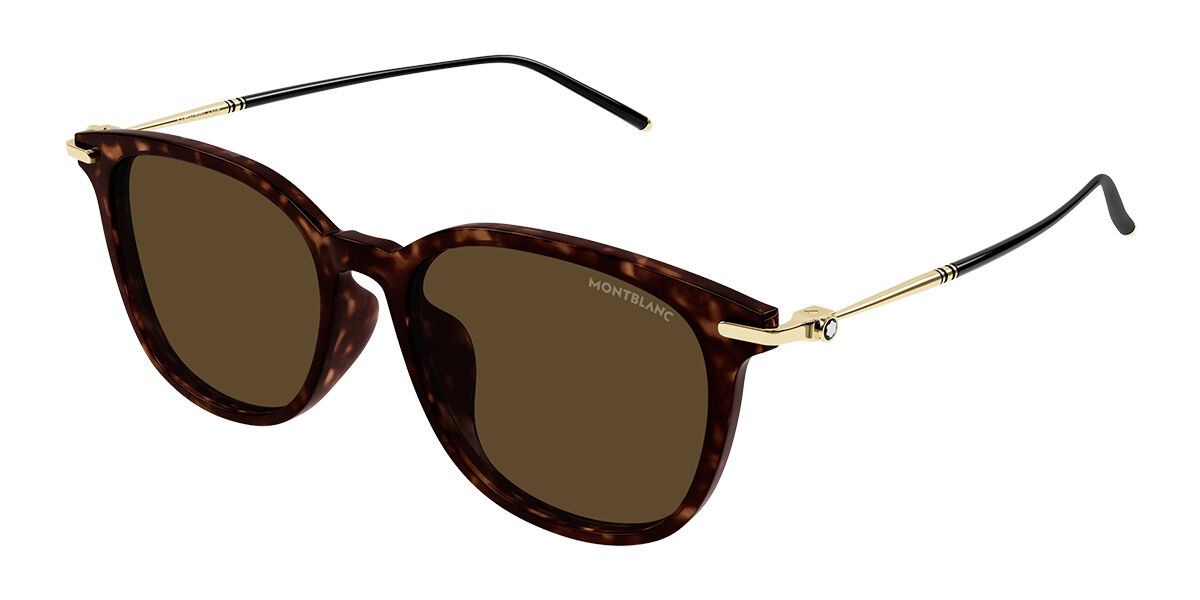 Image of Montblanc MB0416SA Asian Fit 003 Óculos de Sol Masculino Tortoiseshell BRLPT