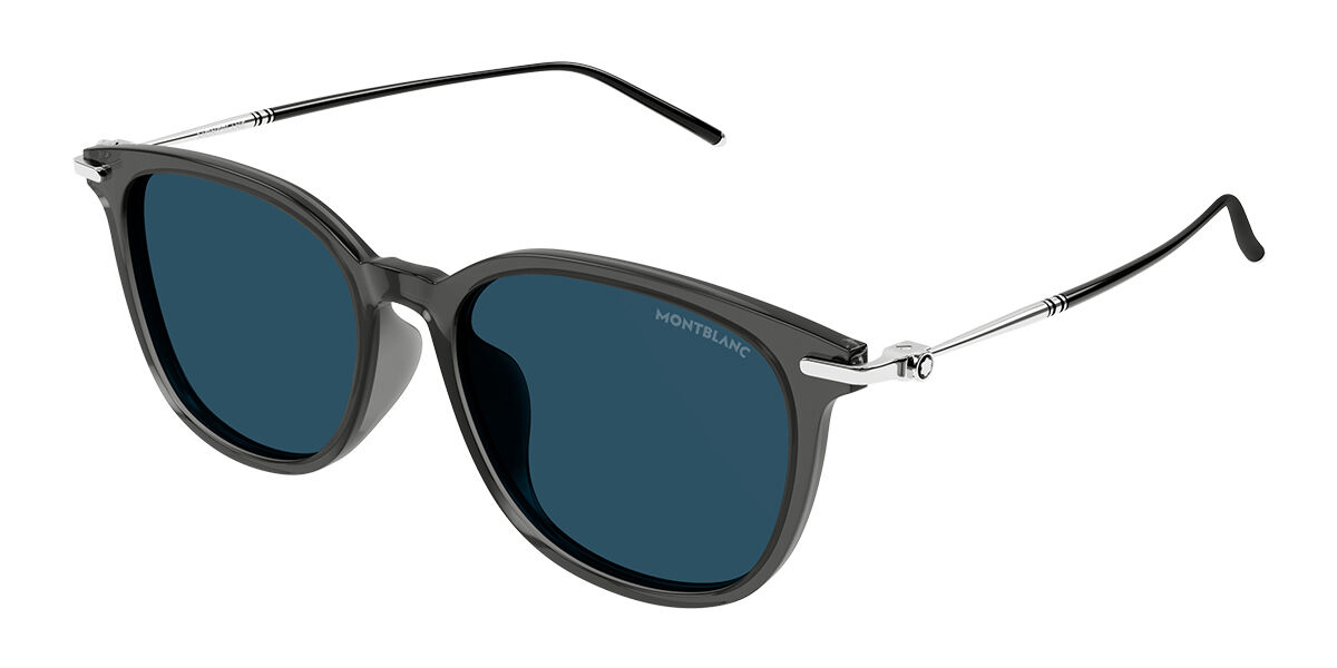 Image of Montblanc MB0416SA Asian Fit 004 55 Lunettes De Soleil Homme Grises FR
