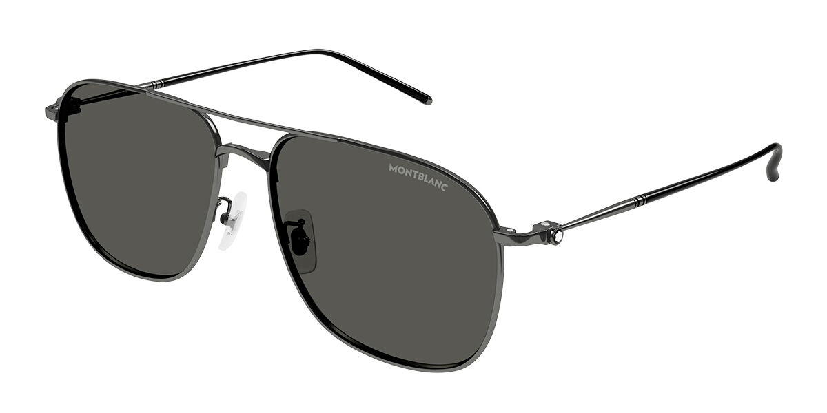 Image of Montblanc MB0417SA Asian Fit 002 Óculos de Sol Gunmetal Masculino PRT