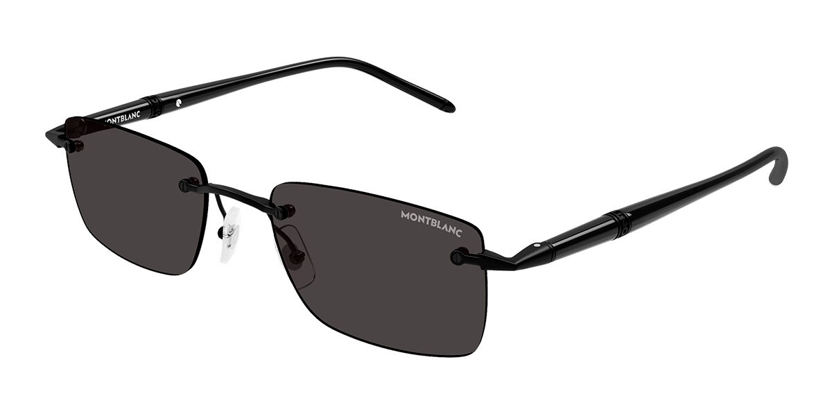 Montblanc MB0344S Asian Fit 011 Schwarze Herren Sonnenbrillen