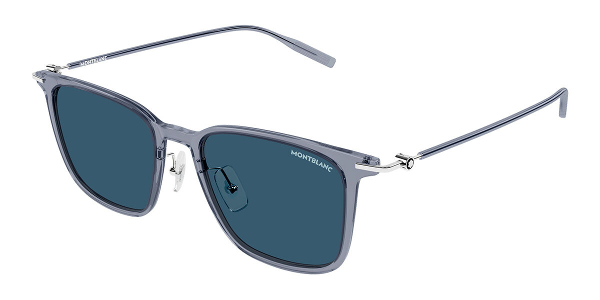 Montblanc MB0354S Asian Fit 008 Graue Herren Sonnenbrillen