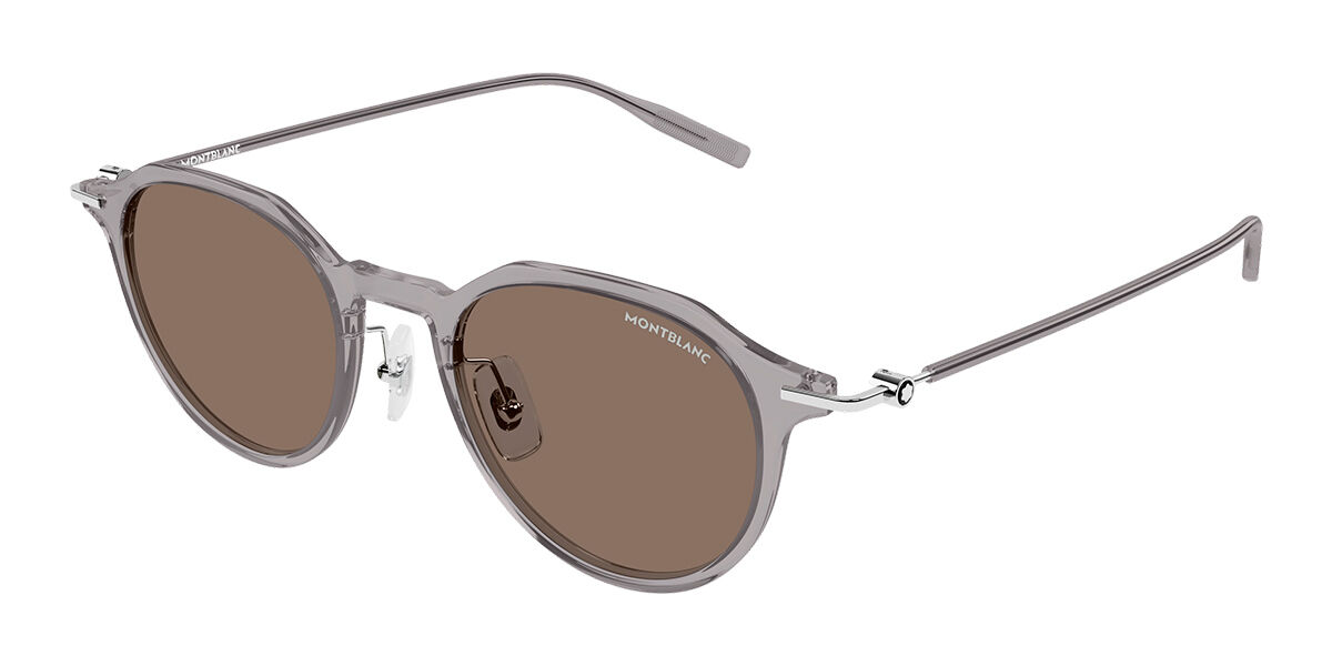 Montblanc MB0355S Asian Fit 012 Graue Herren Sonnenbrillen
