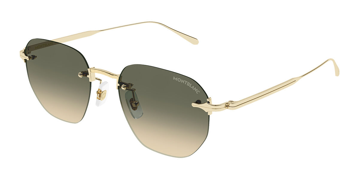Montblanc MB0405S Asian Fit 006 Goldene Herren Sonnenbrillen