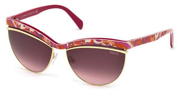 Pucci Ep0010 77t Women's Sunglasses Red Size 61