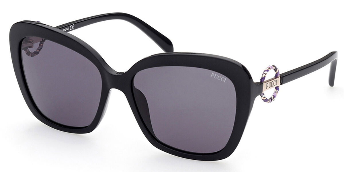 Photos - Sunglasses Emilio Pucci EP0165 01A Women’s  Black Size 58 