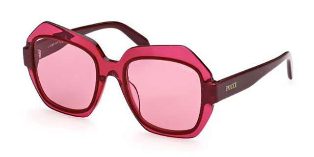 Emilio Pucci EP0193 69S Geometric Shiny Bordeaux Burgundy  display picture 2
