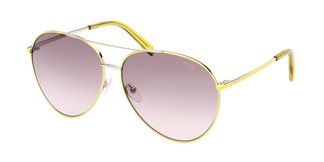 Emilio Pucci EP0206 41F Pilot Yellow Gold Sunglasses  display picture 2