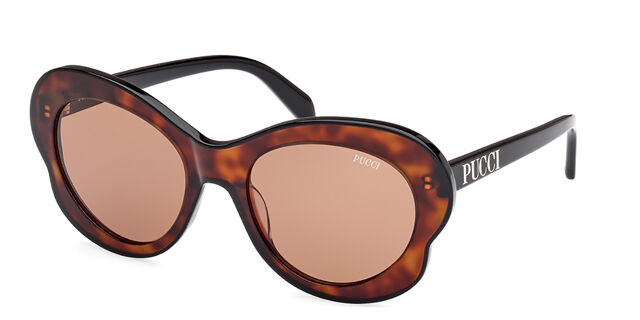 Emilio Pucci EP0221 56E Geometric Tortoise/Black Sunglasses  display picture 1