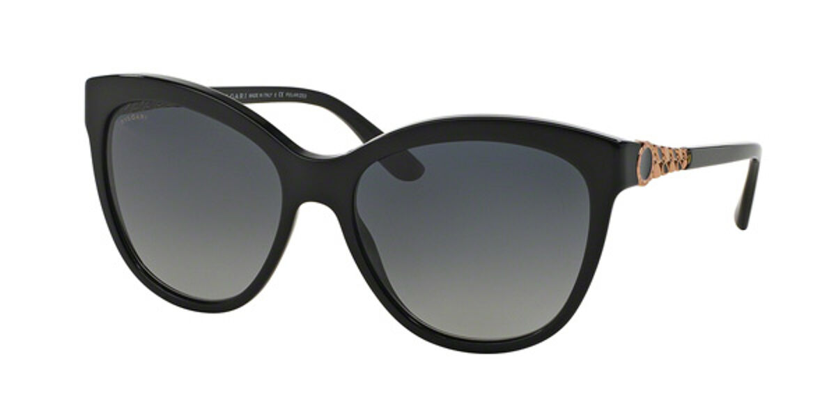 Bvlgari BV8158 Polarized 501/T3 Sunglasses in Black | SmartBuyGlasses USA