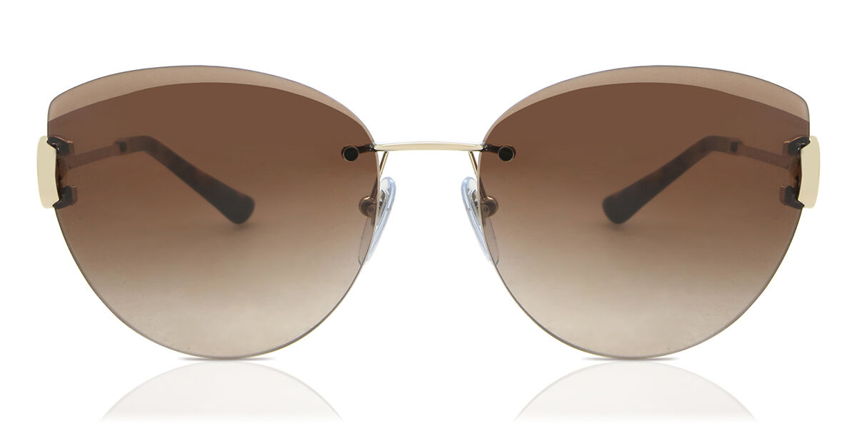 BVLGARI Designer Brown Pilot Sunglasses and Case5006 137/73 