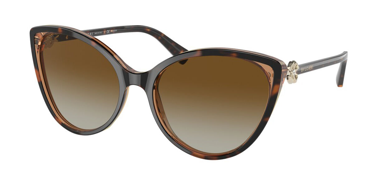 Bvlgari BV8246B Polarized 5496T5 Sunglasses Dark Havana VisionDirect