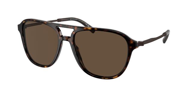 Bvlgari BV7038F Asian Fit 504/53 Pilot Dark Tortoise 