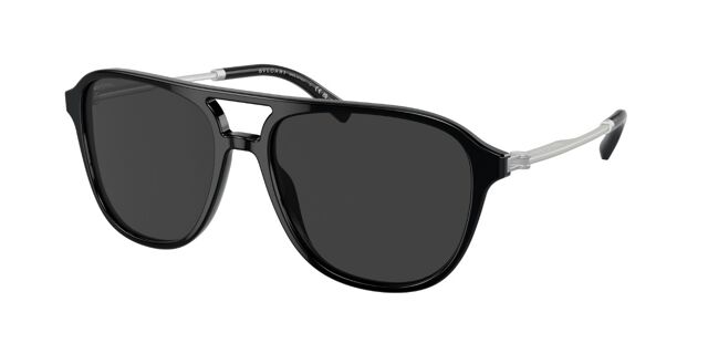 Bvlgari Polarized Black Sunglasses Bvlgari BV6129KB Asian Fit Polarized 2053T3 Cat Eye Black  main image 3