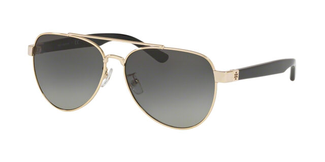 Tory Burch TY6070 327111 Pilot Shiny Light Gold Metal  display picture 2