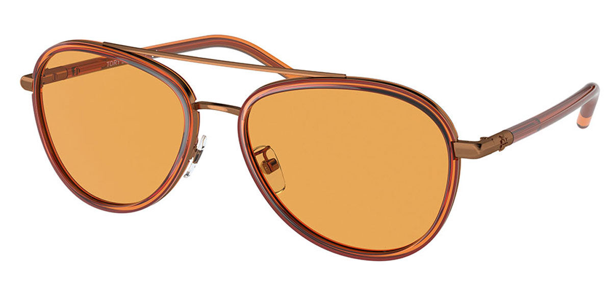 Tory Burch TY6089 1902/7 Sunglasses Transparent Orange Bronze |  VisionDirect Australia