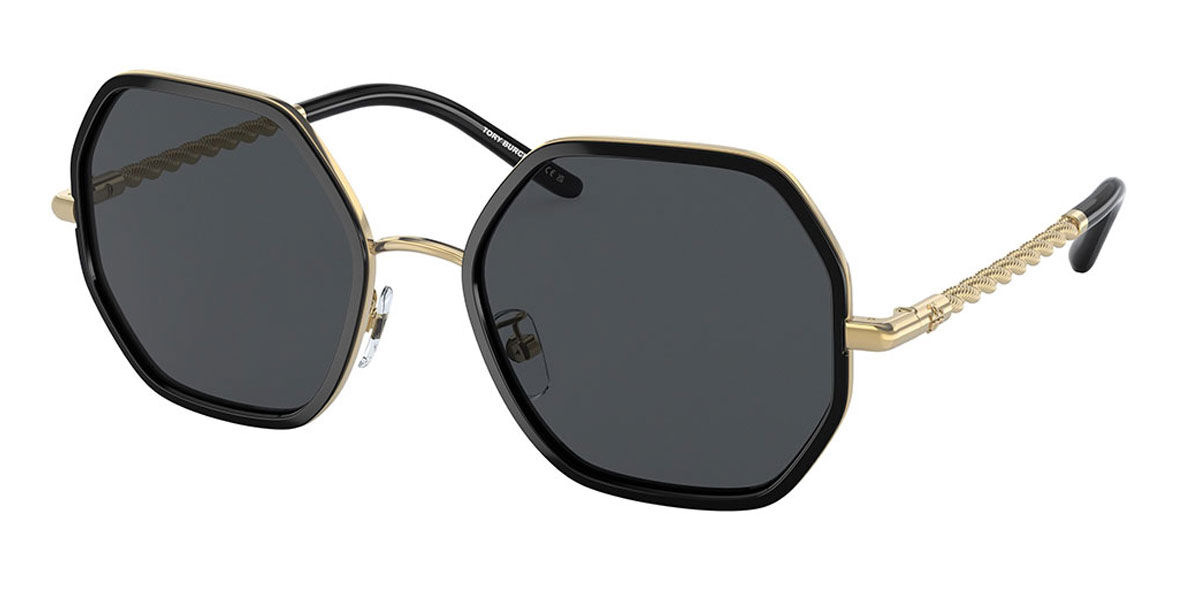 Tory Burch TY6092 332787 Sunglasses Black Gold | VisionDirect Australia