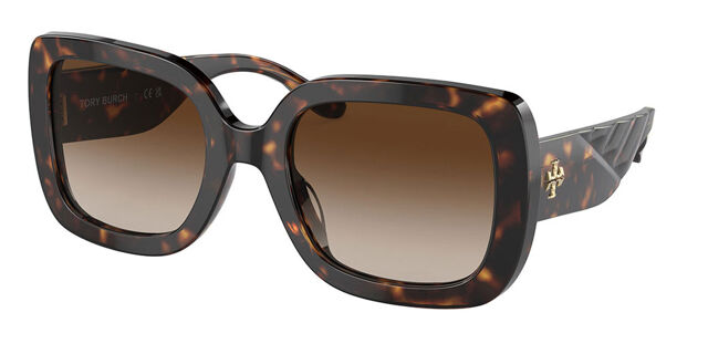Tory Burch TY7179U 172813 Square Dark Tortoise Sunglasses  display picture 3