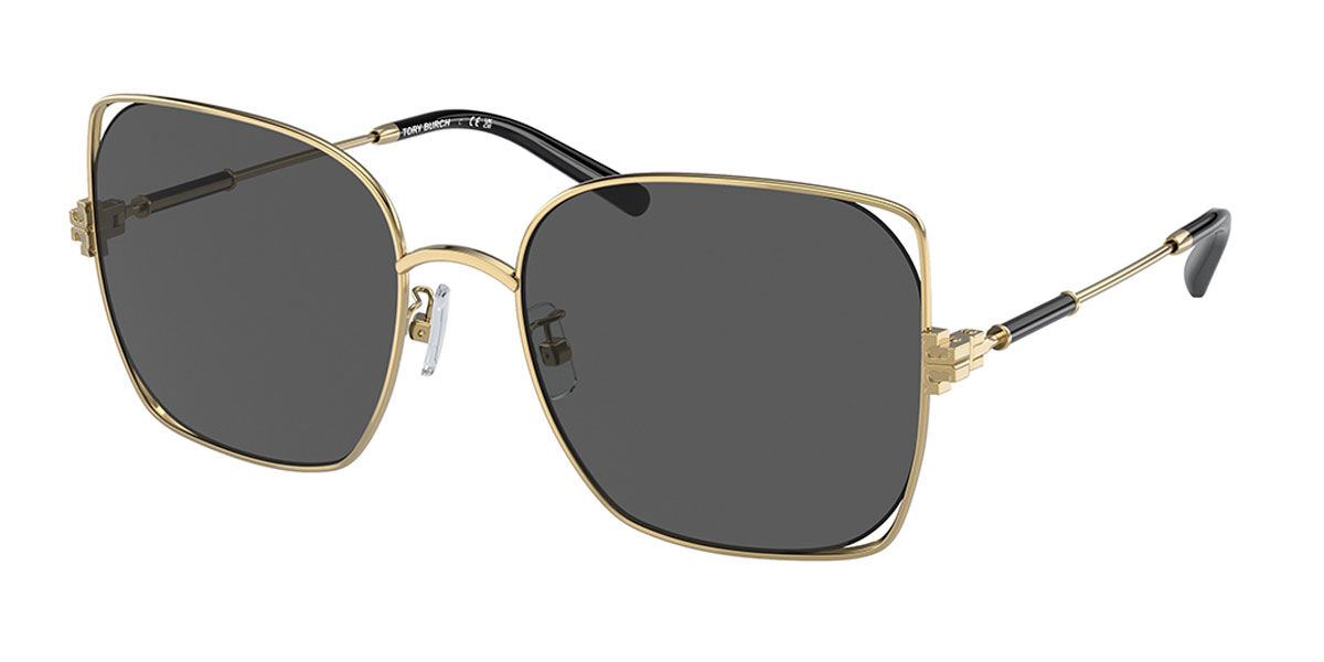 Photos - Sunglasses Tory Burch TY6097 Asian Fit 331687 Women’s  Gold Size 