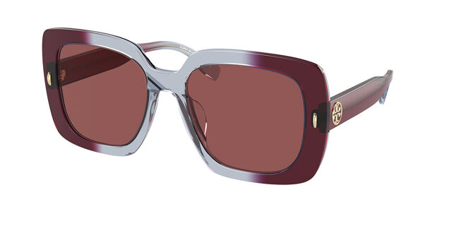 Tory Burch TY7193U 194669 Square Transparent Burgundy Shaded  display picture 1